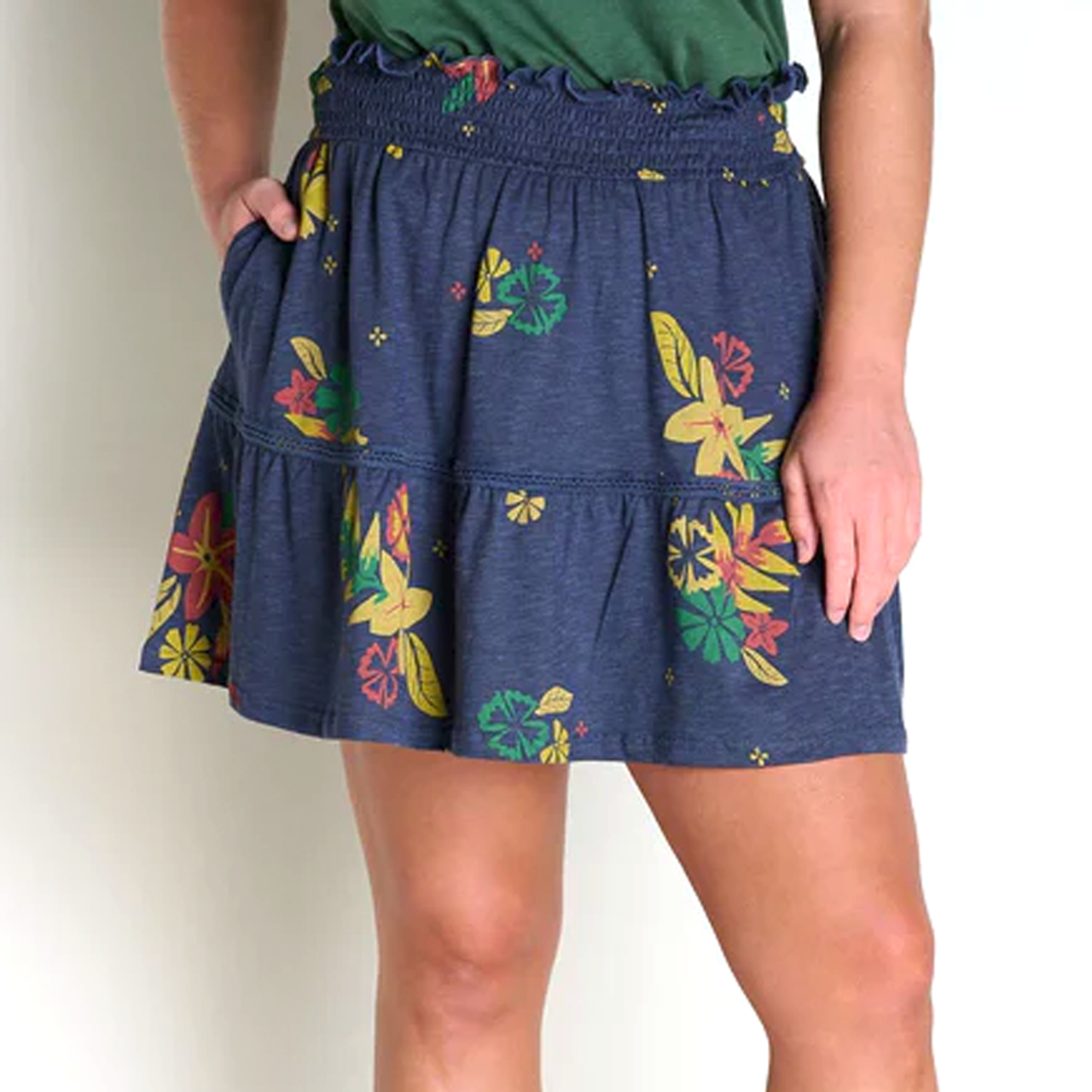 ブルレア BLUELEA Wrap culotte skirt Toad & Co Women's Marigold Ruffle Skirt - Aj's Ski and Sports